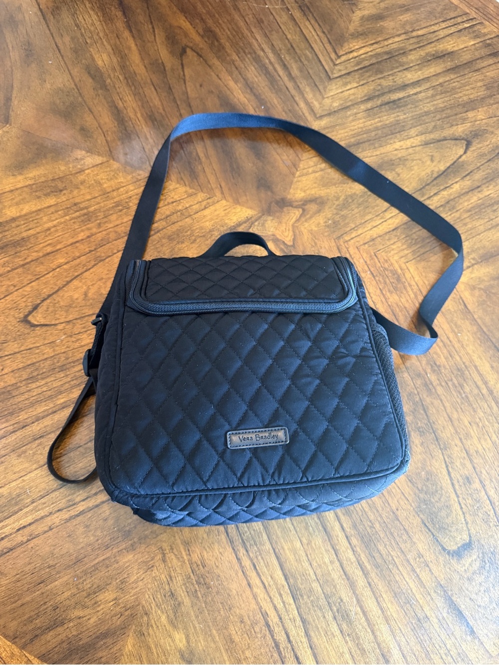 Vera Bradley Quilted Black Crossbody Lunch Bag